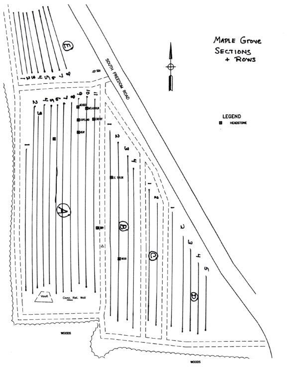 Maple Grove Cemetery map